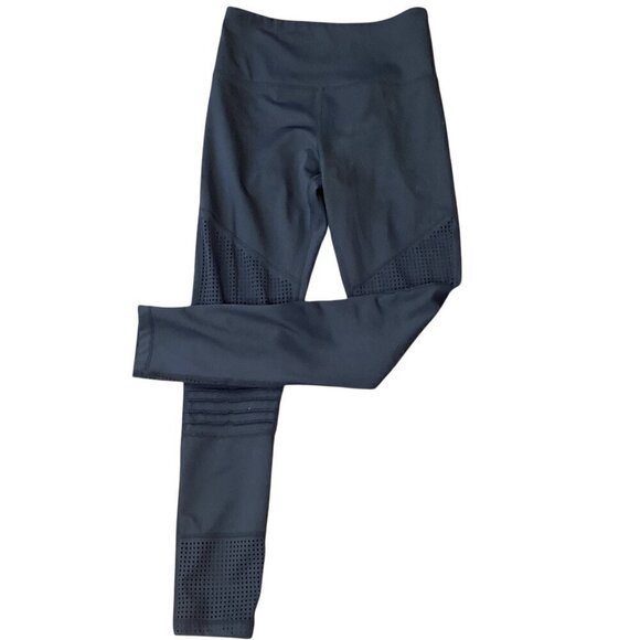 ZYIA Active Black Moto High Waisted Leggings Sz 2 #315J - Picture 3 of 9